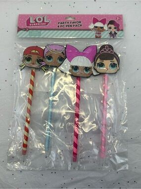 L.O.L. Surprise! Character Pen Set - Pink, Light Blue & Red